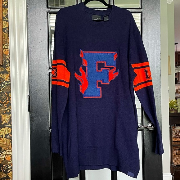 Puma Fenty Oversized Sweater by Rihanna -  Blue -  Varsity - Large - Picture 1 of 10